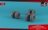 Armory Models AW72343 CH-53 Sea Stallion wheels w/ weighted tires, early 1/72