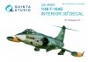 Quinta Studio QD48063 F-104G 3D-Printed & coloured Interior on decal paper (for Hasegawa kit) 1/48