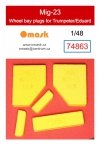 Omask 74863 Mig-23 wheel bay plugs (for Trumpeter/Eduard) 1/48