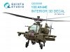 Quinta Studio QD35099 AH-64E 3D-Printed & coloured Interior on decal paper (Takom) 1/35