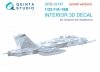 Quinta Studio QDS32147 F/A-18B Early 3D-Printed & coloured Interior on decal paper (Academy) (Small version) 1/32