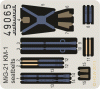 Eduard 49065 MiG-21 KM-1 seatbelts FABRIC 1/48