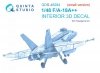 Quinta Studio QDS48284 F/A-18A++ 3D-Printed & coloured Interior on decal paper (Hasegawa) (Small version) 1/48