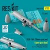 RESKIT RS32-0470 SUU-16A 20mm gun pod (open gun bay) with centerline pylon for F-4 Phantom II (C,D) (1 pcs) (3D Printed) 1/32