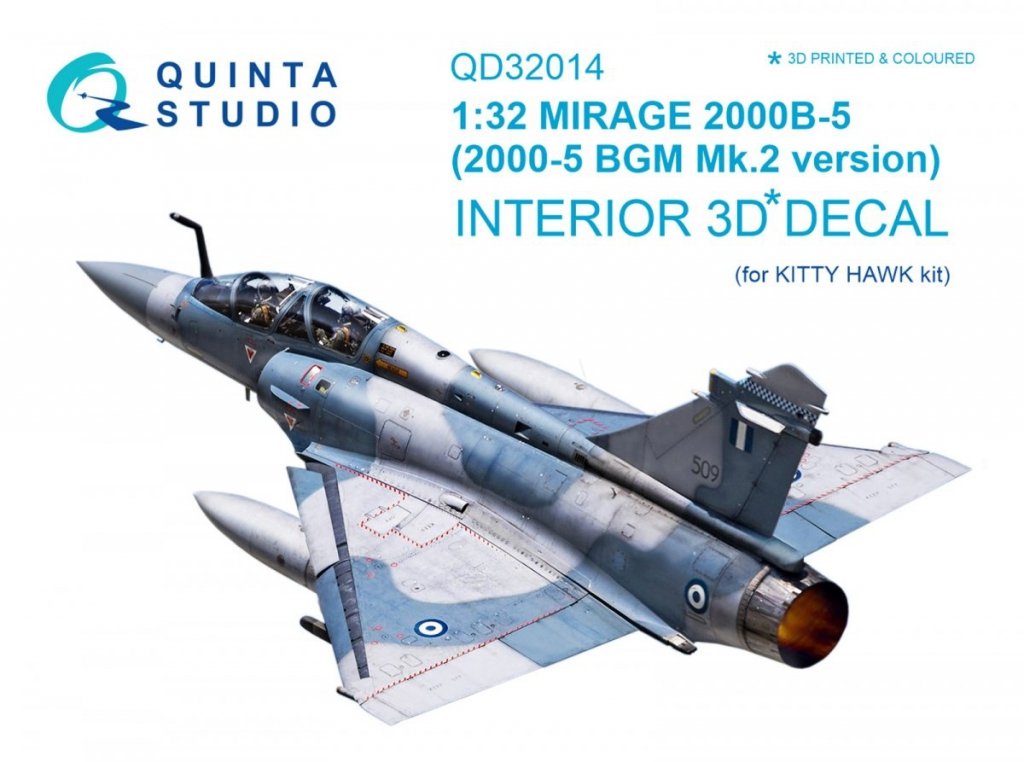 Quinta Studio QD32014 Mirage 2000B-5 (2000-5BGM Mk2) 3D