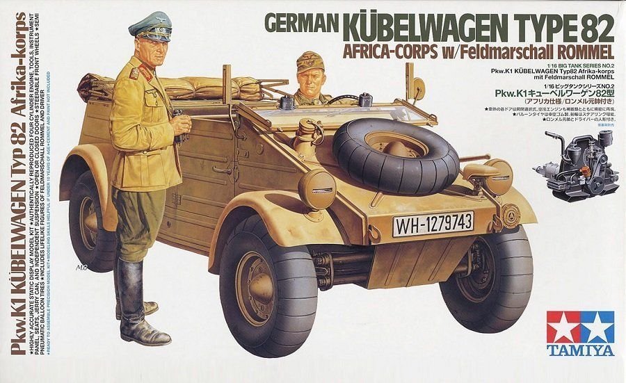 Tamiya 36202 German Kubelwagen Type 82 Africa Corps 1 16 - 1