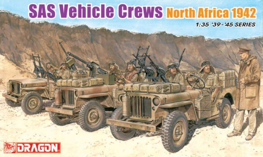 SAS Vehicle Crews North Africa 1942 DRAGON 6682 1/35ème maquette char promo