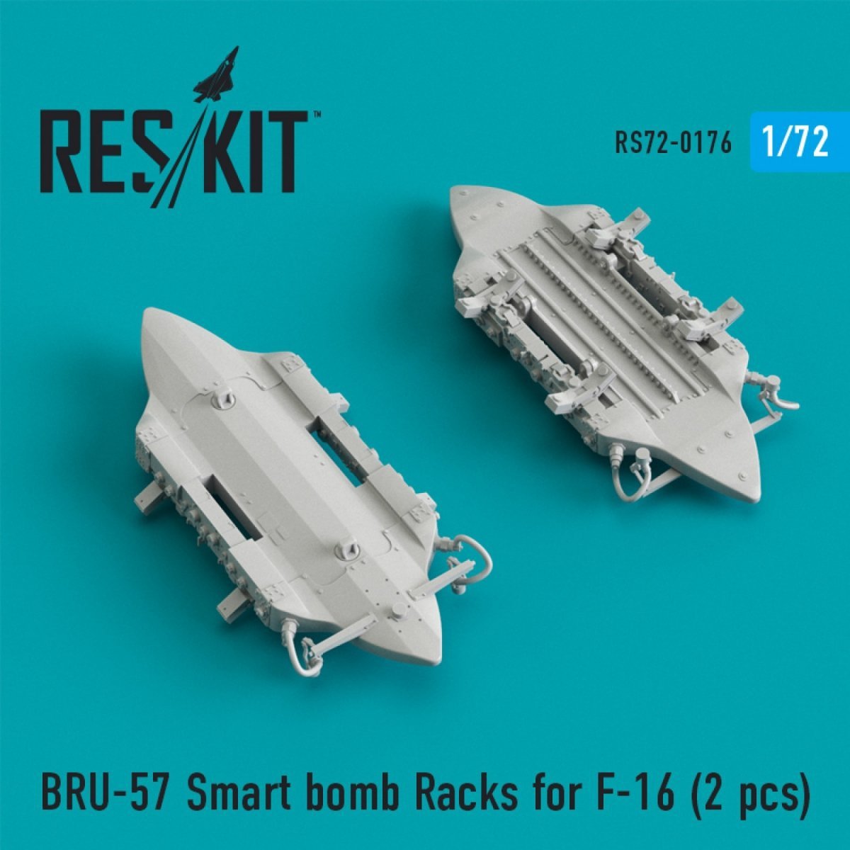 RESKIT RS72-0176 BRU-57 SMART BOMB RACKS FOR F-16 (2 PCS) 1 72 - RES ...