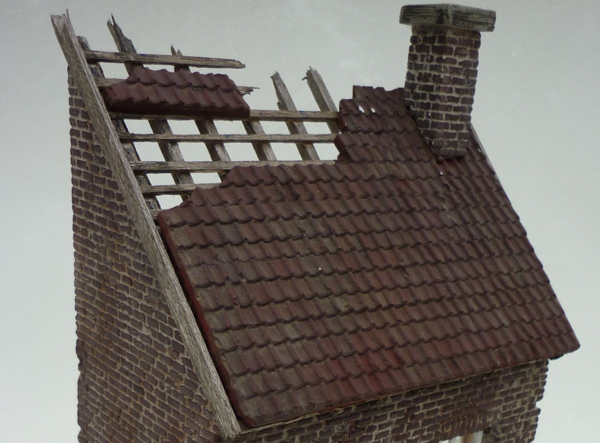 RT-Diorama 35007 Roof tiles with chimney 1 35 - Scenerie, budynki - Diorama