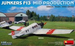 MiniArt 48005 Junkers F13. Mid Prod. German, Polish, Swiss Service 1/48 