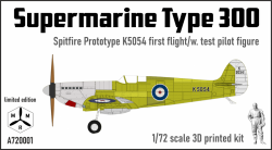 IBG MRMA720001 Spitfire Prototype K5054 - Stage 1 – First Flight with test pilot figure 1/72 