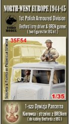 Toro 35F54 NWE 1944-45 - 1 Dywizja Pancerna - Kierowca i strzelec z BRENem Do kabiny Bedforda z IBG 1/35 