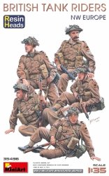 MiniArt 35496 British Tank Riders (NW Europe). Resin Heads 1 1/35 
