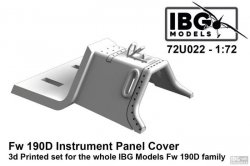 IBG 72U022 Fw190D Instrument Panel Cover 3D printed set for IBG kits 1/72 
