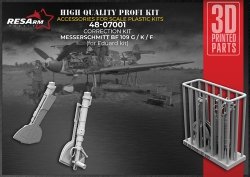 RESArm 48-07001 Messerschmitt BF 109 G/K/F - Landing gear (3D resin printing) 1/48 