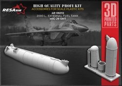RESArm 48-06012 MIG-29 SMT 2000 L - Subfuselage aerodynamic fuel tank 2000 liters (3D resin printing) 1/48 