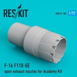 RESKIT RSU72-0185 F-16 F110-GE OPEN EXHAUST NOZZLES FOR ACADEMY KIT 1/72 
