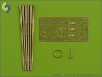 Master AM-32-029 M61 A1 Vulcan - Six-barrelled rotary 20mm cannon - turned barrels with etched barrel clamps (1:32)