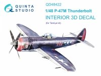 Quinta Studio QD48422 P-47M Thunderbolt 3D-Printed coloured Interior on decal paper (Tamiya) 1/48