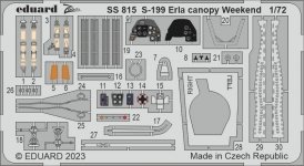 Eduard SS815 S-199 Erla canopy Weekend Eduard 1/72