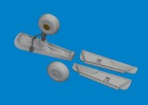 Eduard 6481100 P-40E tail wheel bay PRINT EDUARD 1/48