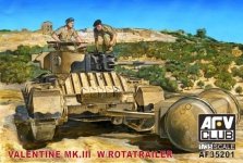 AFV Club 35201 Valentine Mk.III w/Rotatrailer (1:35)