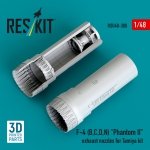 RESKIT RSU48-0300 F-4 (B, C, D, N) Phantom II exhaust nozzles for Tamiya kit (3D printed) 1/48