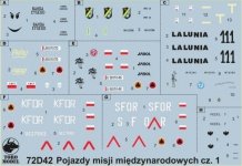 ToRo Model 72D42 Polish Army vehicles on foreign missions - vol.1 1/72