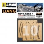 Liang 0010 Tire Tracks Effects Airbrush Stencils A