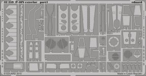 Eduard 32259 P-40N exterior HASEGAWA 1/32
