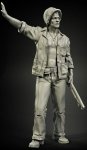 Panzer Art FI35-013 US Army PTO tanker with trench gun 1/35