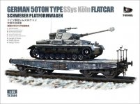 T-Model TK3504 German 50-ton Type SSys Köln Flatcar ( Schwerer Platformwagen ) 1/35