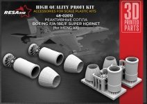 RESArm 48-02012 F/A-18 EF - JET NOZZLES  (3D resin printing) 1/48