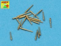 Aber 350L-25 Set of 20 pcs 28 mm (1,1in) L/75Mk.1 barrels for US Navy ships (1:350)