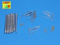 Aber 200L-04 Set of barrels for Bismarck 380mm x 8, 150mm x 12, 105mm x 16 37mm x 16, 20mm x 22 1/200