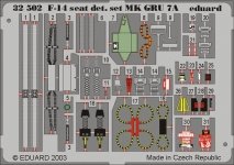 Eduard 32502 F-14A ejection seat 1/32 Tamiya