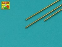 Aber BR15 Pręty mosiężne Ø 1,5mm długość 245mm x 3 szt. / Brass round rods Ø 1,5mm length 245mm x 3 pcs.