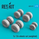 RESKIT RS72-0371 TU-134 WHEELS SET (WEIGHTED) 1/72