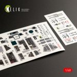 KELIK K48063 F-14D TOMCAT INTERIOR 3D DECALS FOR TAMIYA KIT 1/48
