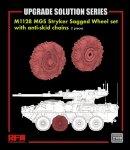 Rye Field Model 2109 M1128 MGS Stryker Sagged Wheel Set with Anti-Skid Chains (2 pcs) 1/35