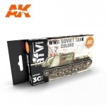 AK Interactive AK11657 WWII SOVIET TANK COLORS 6x17 ml