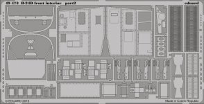 Eduard 49473 B-24D front interior 1/48 Revell Academy