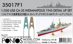 Pontos 35017F1 USS CA-35 Indianapolis 1945 Detail Up Set (1:350)