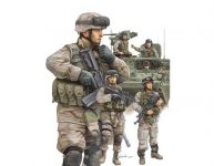 Trumpeter 00424 Modern U.S. Army Armor Crewman / Infantry (1:35)