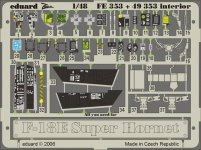 Eduard FE353 F-18E interior 1/48 Hasegawa