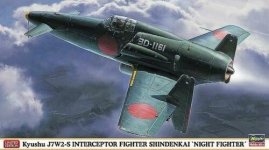 Hasegawa 07367 Kyushu J7W2-S Interceptor Fighter Shindenkai 'Night Fighter' 1/48