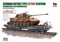 T-Model TK3501A German 80-ton Type SSYMS Flatcar (Schwerer Platformwagen) wearly feature 1/35