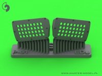 Master AM-48-186 P-51 Mustang - pokrywa wlotu powietrza do gaźnika - typ standardowy z otworami (do modelu Eduard) 1/48