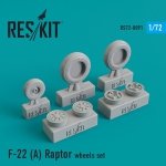 RESKIT RS72-0091 F-22A RAPTOR WHEELS SET 1/72