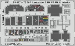 Eduard 73687 Lancaster B Mk. I/B Mk. III interior 1/72 AIRFIX